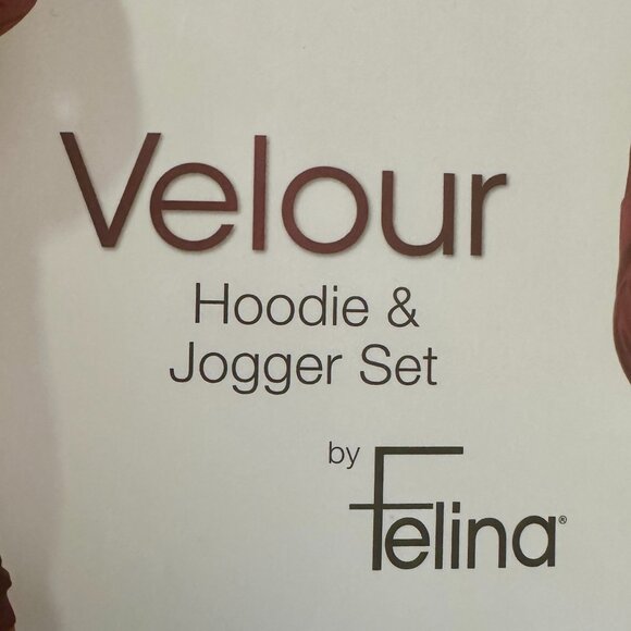 Felina Women's Luxe Velour Track Suit Size L Purple Soft Loungewear Relax Fit - Picture 4 of 12